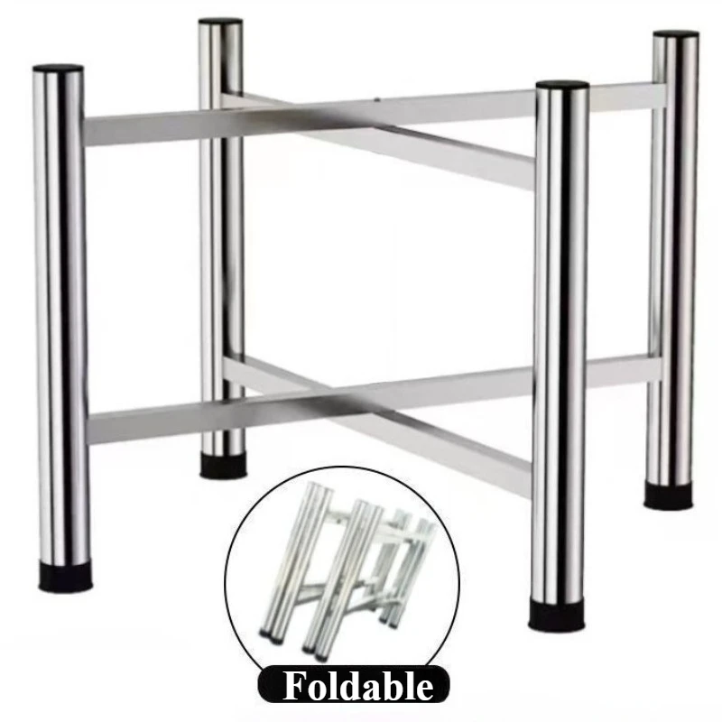 Tischbeine aus Edelstahl, faltbar, Metall-Tischbein, beweglich, rund, quadratisch, Fußhalterung, Wohnzimmer, Küche, Möbel, Beinregal