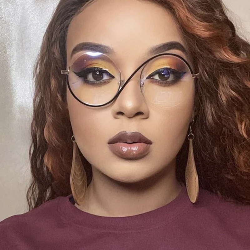 Neue Mode Runde Anti Blaues Licht Gläser Frauen Transparente Linsen Brillen Männer Marke Designer Brillen Image