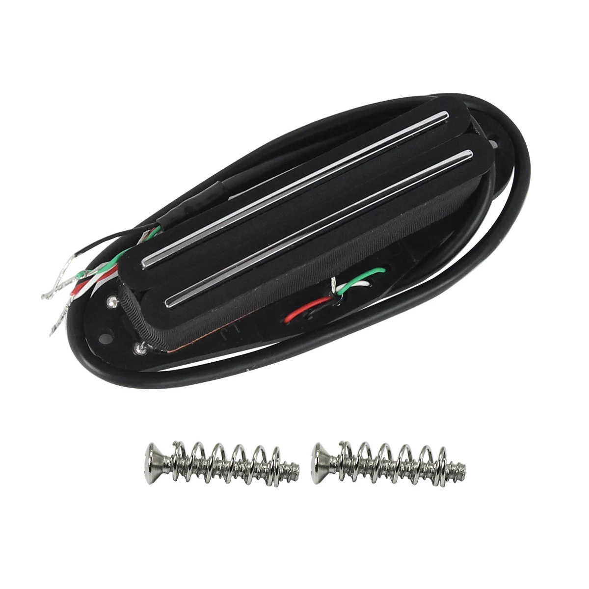 FLEOR 1PCS Keramik Hot Dual Rails Pickup Pickup ST Elektrische Gitarre Mini Humbucker Pickup Schwarz 4 Drähte Image