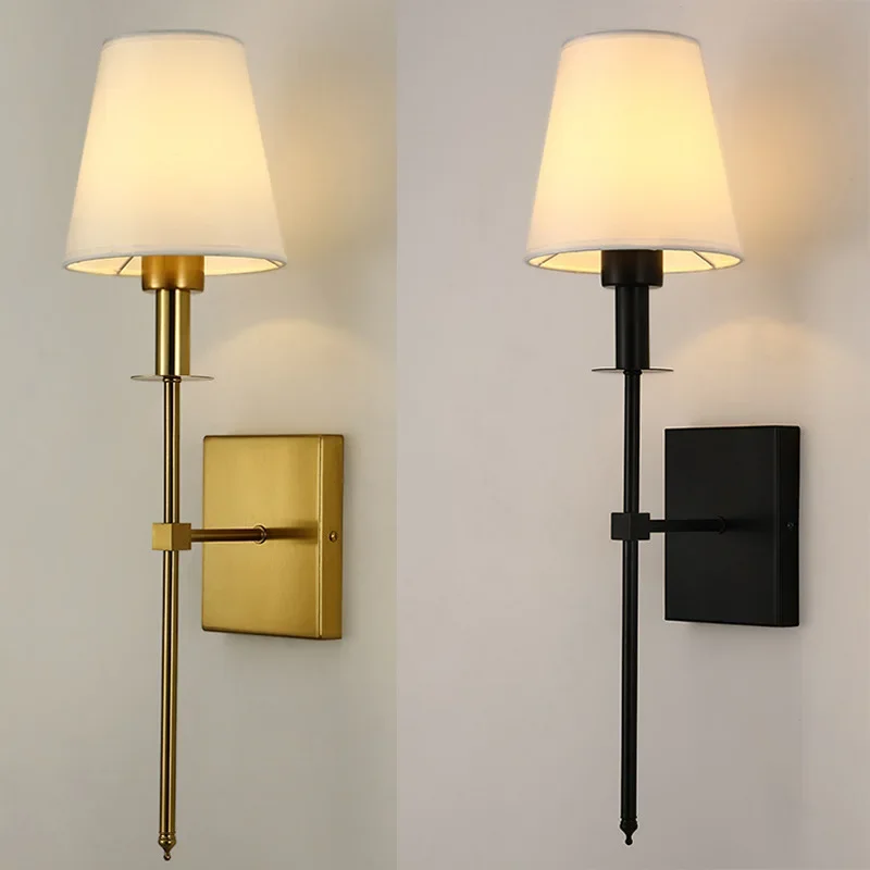 Moderne Amerikanische Led Wand Lampe für Dekor Badezimmer Spiegel Licht Schlafzimmer Korridor Treppen Tuch Lampenschirm Wand Leuchte Zimmer Dekor