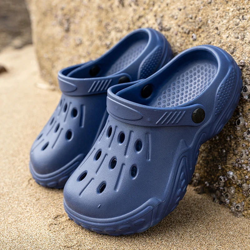 Sommer Jungen Clogs Kinder Schuhe wasserdichte Indoor Haus Schuhe Slip auf Freizeitschuhe leichte Jungen Hausschuhe Sandalen Image