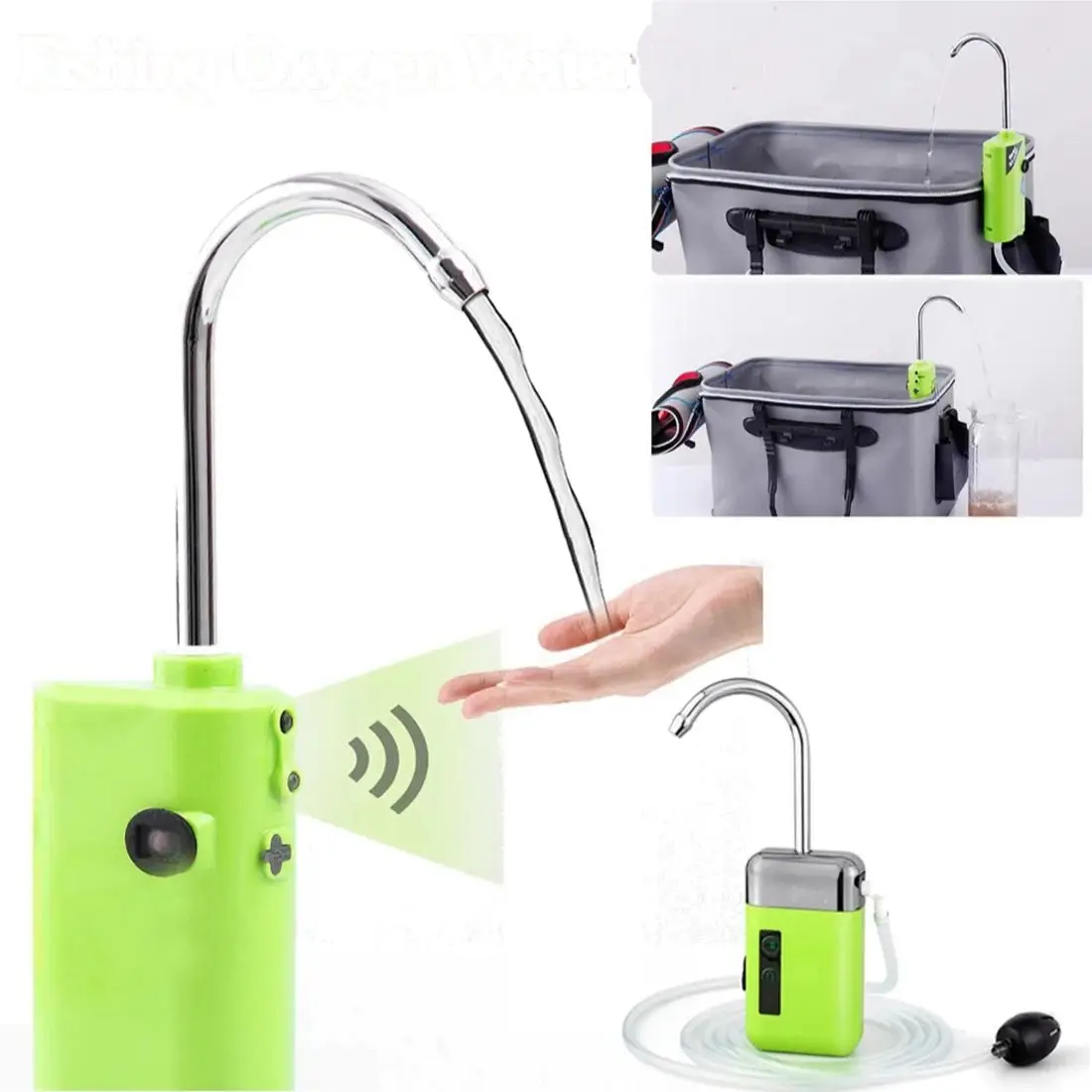 Luft pumpe Wasserpumpe Sauerstoff pumpe mit Sensor Multifunktions-wiederauf ladbare Outdoor-Angel zubehör für Angel geräte Image