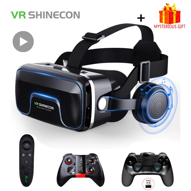 VR Shinecon 10.0 Helm 3D Brille Virtual Reality Casque Für Smartphone Smartphone Brille Headset Viar Videospiel Fernglas Image