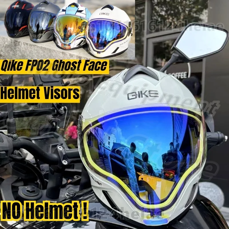 Qike Helm FP02 Ghost Face Helm Motorradhelm Linsen Reitausrüstung Visier Ersatzteile Image