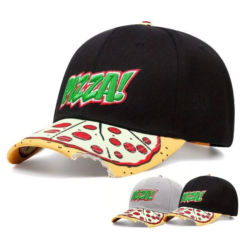 Mode Lässig Hip Hop Hüte PIZZA Stickerei Atmungsaktive Baseball Kappe Einstellbare Snapback Hüte Unisex