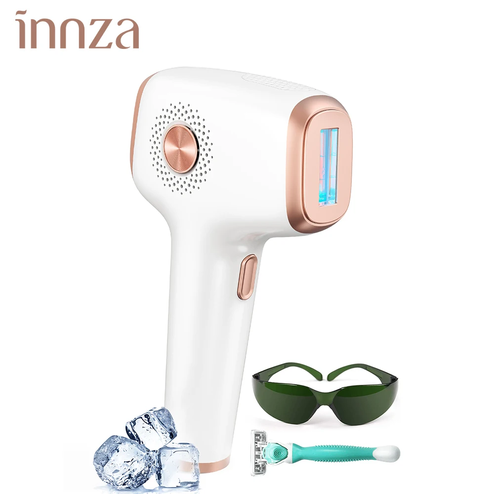 INNZA Laser-Haarentfernung mit Eiskühlungs-Pflegefunktion für Frauen, dauerhaft, 999.999 Blitze, schmerzloses IPL-Haarentfernungsgerät Image
