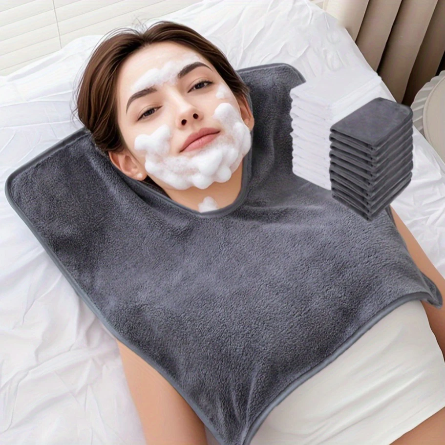 1-teiliges spezielles Gesichtshandtuch für Kosmetikerinnen – U-förmiges Gesichtshandtuch in Spaqualität – weiches Massage- und Hautpflege-Tool Image