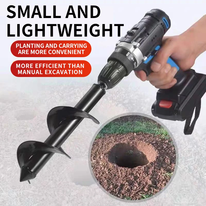 Bodenbohrer – abnehmbarer Spiralstab – Werkzeuge zum Locken von Gemüse im Garten, zum Pflanzen des Bodens und zum Umpflanzen von Sämlingen Image