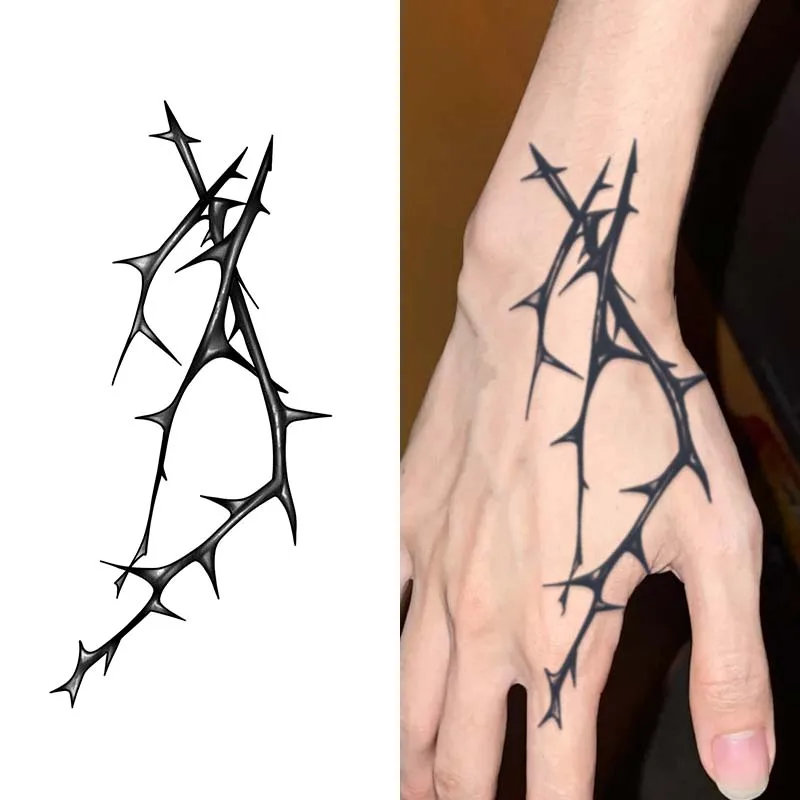1 Stück Thorn wasserdichte temporäre Tattoo-Aufkleber, langlebig, wasserdicht für ein bis zwei Wochen, für Arm, Bein. Image