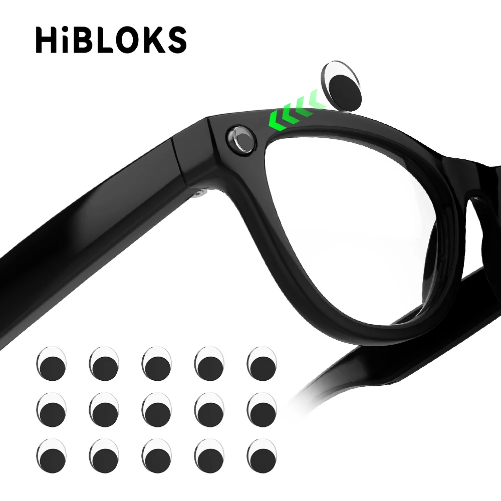 HIBLOKS LED-Antireflex-Aufkleber für Ray-Ban Meta Wayfarer/Skyler/Headliner (Gen 2)/Oakley Meta HSTN Smart Glasses Zubehör Image