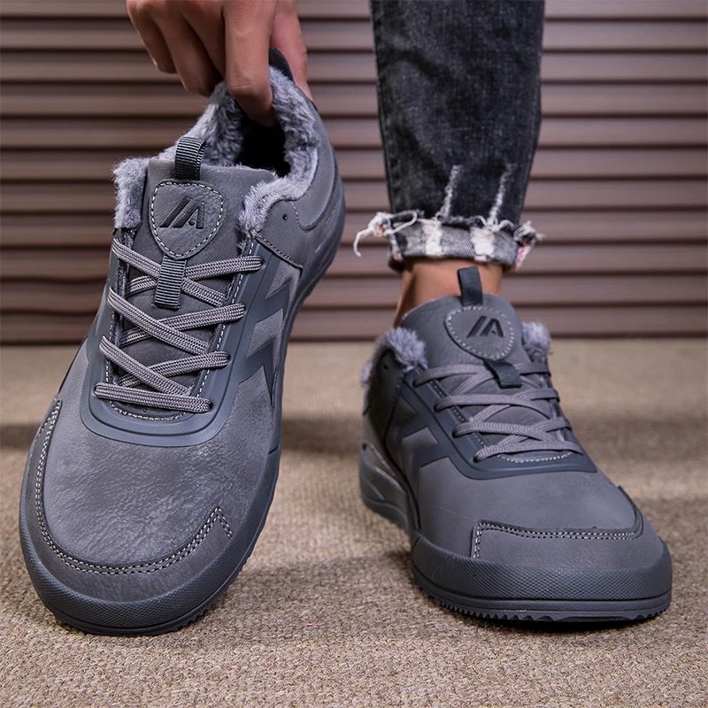Neue Winter breite Barfußschuhe für Männer Outdoor Trail Running Pelz minimalistische Wanderschuhe breite Zehen Barfuß Schnee lässige Turnschuhe