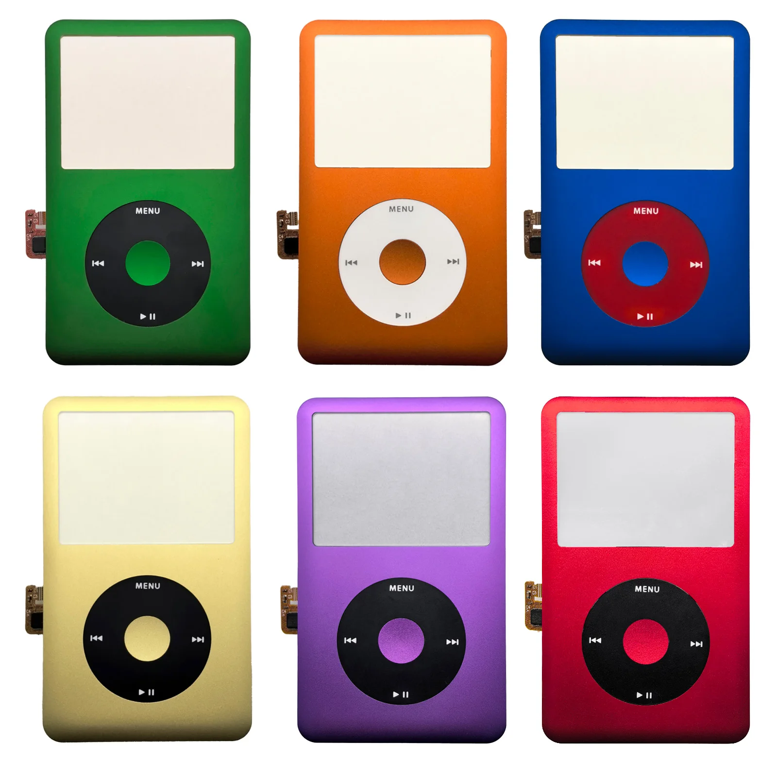 iPod Classic Frontblende und Clickwheel-Tasten-Kit, mehrfarbige Gehäuseabdeckung für die 6. 7. Generation, 80 GB, 120 GB, 160 GB Image