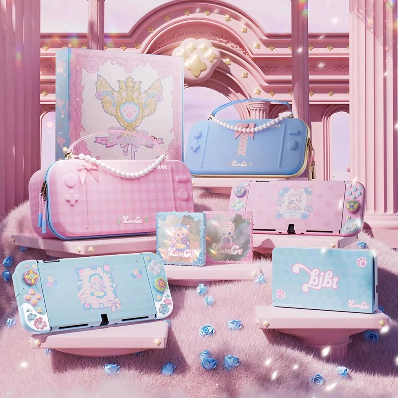 Für Switch 2 Gaming Konsole Handtasche Schutzhülle Basis Shell Lolita Cat NS2 Handheld Lagerung Tasche Anti Drop Und Anti Schmutz Image