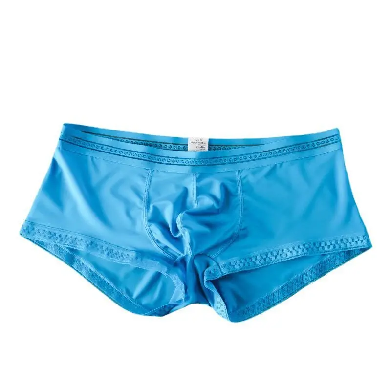 Herren-Boxershorts aus Eisseide, atmungsaktiv, für Herren, große, ultradünne Boxershorts, sexy Unterwäsche Image