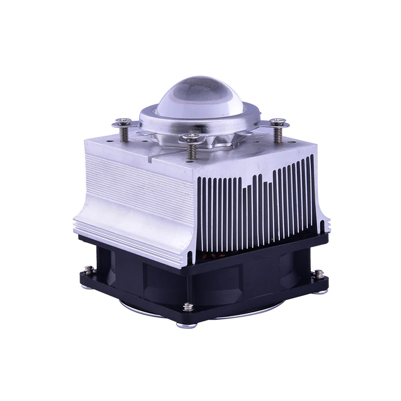 20–100 W Aluminium-LED-Kühlkörper mit 80 x 80 Lüfterkühler/44 mm Objektiv + Reflektorhalterung/DC12V 1,25 A Treiber Image