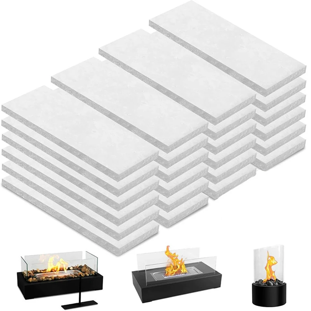 5/24 Pc Bioethanol Schwamm Kamin Zubehör Indoor Ethanol Kamin Brenner Wolle Wärme Widerstand Faser Baumwolle Brennen Schwamm