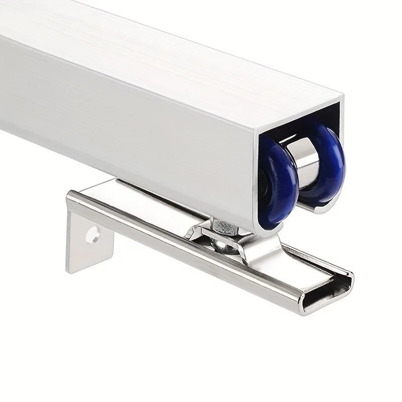 2 Stücke Schiebetür Roller Hardware Schiebetüren Riemenscheibe 4 Räder Schienenschiene Home Room Holztür Hängende Räder Schienenschiene Riemenscheibe