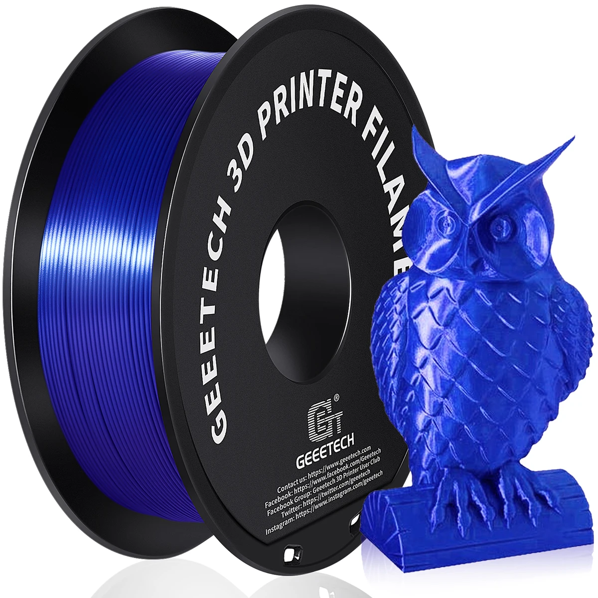 GEEETECH 1 Rolle/1 kg 1,75 mm PLA-Seide-PLA-Filament-Vakuumverpackung, Übersee-Lager, verschiedene Farben für 3D-Drucker, schneller Versand Image