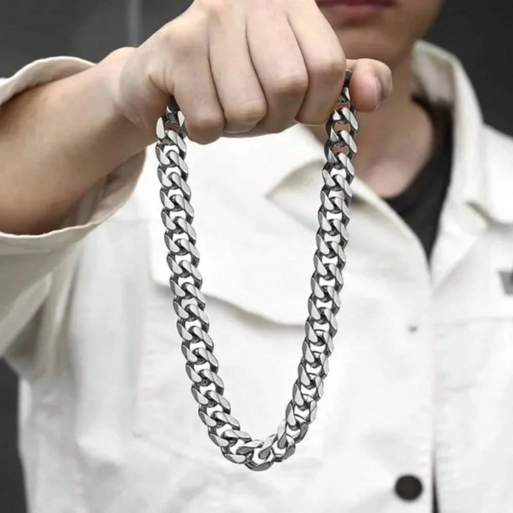1 Stück Herren-Halskette aus Edelstahl, Unisex-Hip-Hop-Halsketten Image