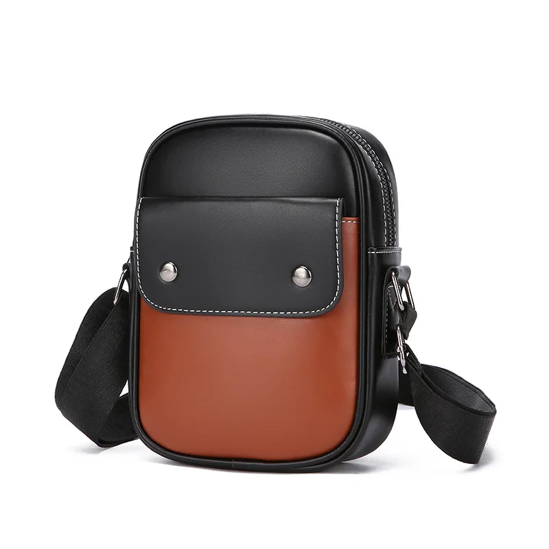 Herren Damen PU Schultertasche Spritzwasserfeste Umhängetasche Handytasche Modische Business-Pendler-Rucksack