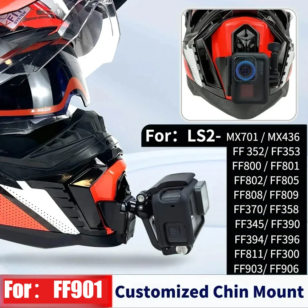 Anpassbarer Helmhalter für MX701 MX702 FF901 FF805 FF906 FF818 FF820 Kinnhalterung für GoPro Hero10 Insta360 X2 3 DJI Zubehör Image