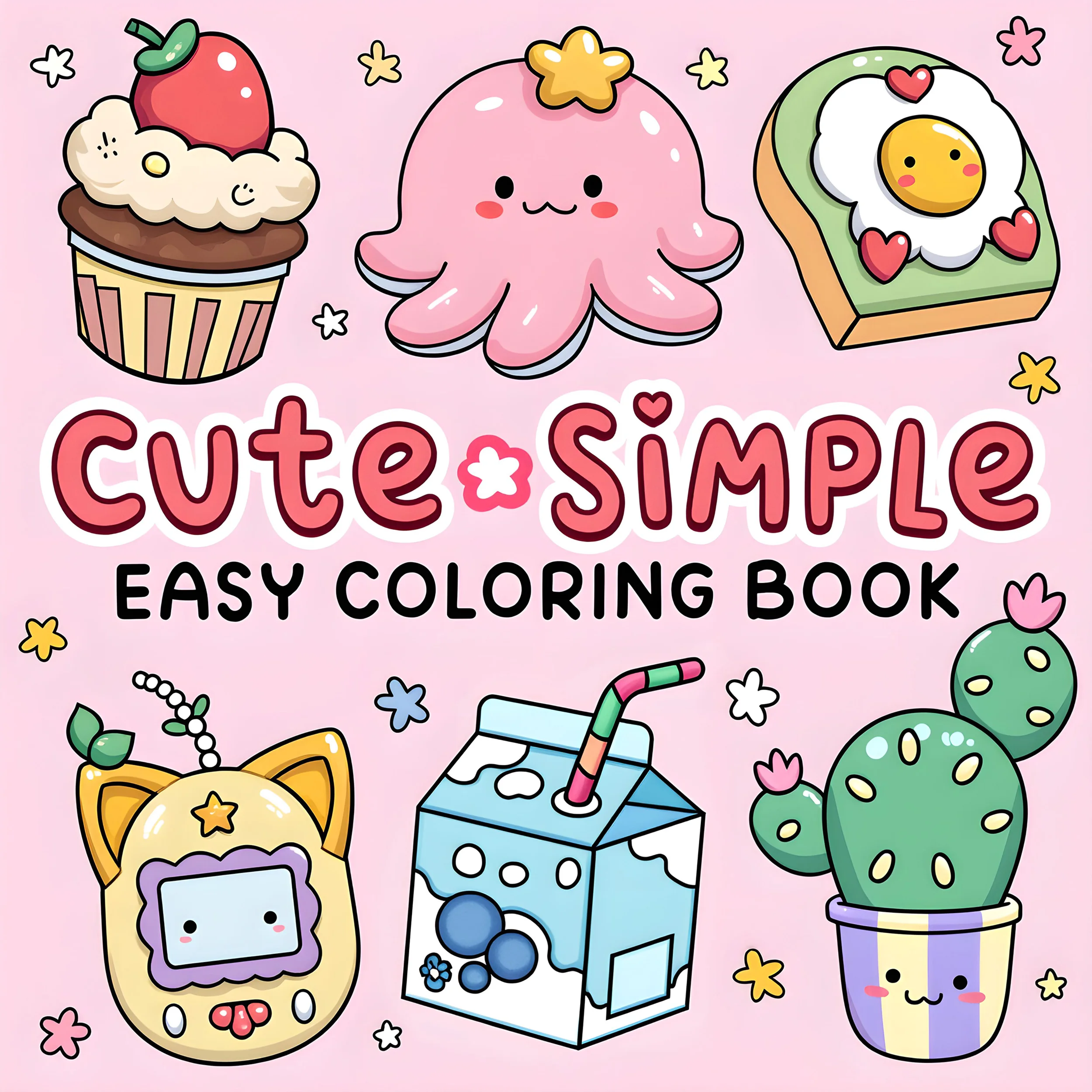 NIEDLICHES und EINFACHE, kräftige, einfache Malbuch für Erwachsene, süßes Zeichenbuch, perfektes Geschenk für Party und Geburtstag Image