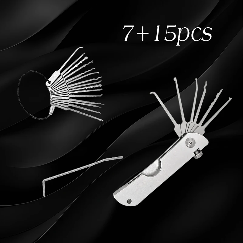 1-teiliges Multi-Tool-Schloss-Metallpicks-Allzweckmesser, kompaktes Metallwerkzeug für den Außenbereich, mit Schlüsselanhänger, für den wesentlichen, nicht elektrischen Einsatz Image