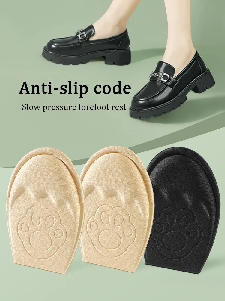 High Heels Vorfuß Pads Frauen Mann Fuß Pad Halbe Einlegesohlen für Schuhe Rutschfeste Anti-schmerzen Schmerzen Relief Pflege Schuh größe Reduzierer Einsätze Image
