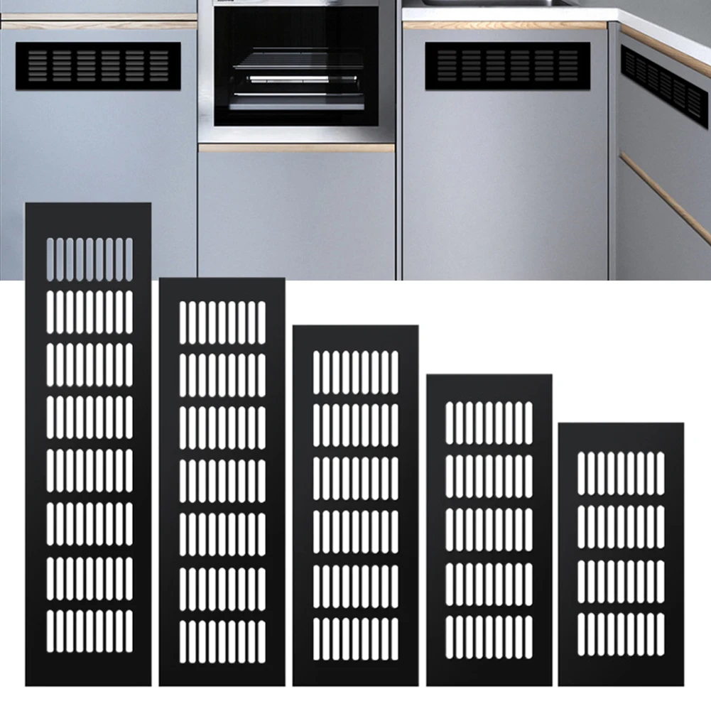 60mm Breite Vents Lochblech Aluminium Legierung Air Vent Schrank Schrank Belüftung Grille Vents Gitter Lüftungs-Abdeckung Image