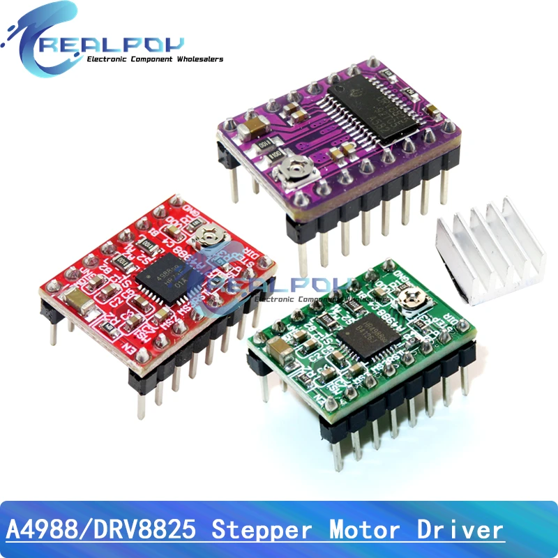 3D-Druckerteile Stepstick a4988 drv8825 Schrittmotor treiber mit Kühlkörper träger Reprap Rampen 1,4 Image