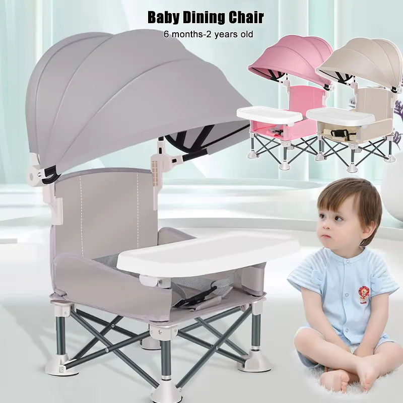 Baby faltbarer Esszimmerstuhl aus Aluminiumlegierung, Kinder-Esstisch, tragbarer kleiner Stuhl für Kinder, Outdoor, Strand, Reisen, Babysaat