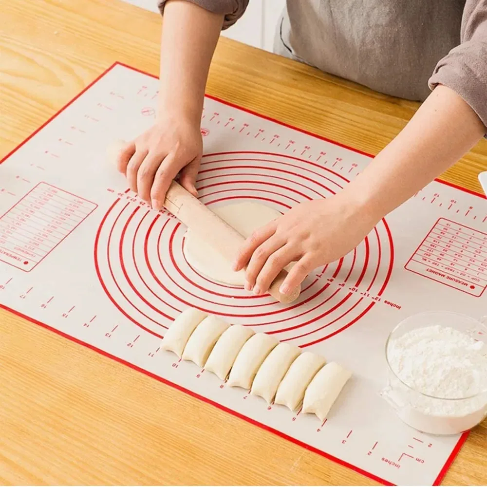 UNTIOR 1PCS Silikon Back Matte Kneten Pad Teig Matte Pizza Kuchen Teig Maker Küche Kochen Grill Antihaft Gadgets backformen Image