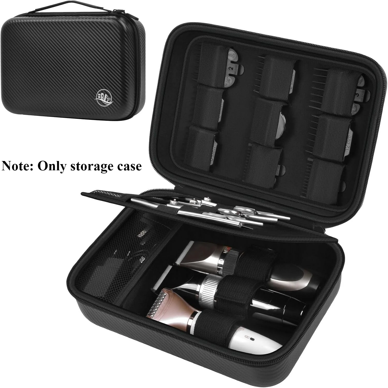 (Nur Tasche) Tasche für Friseurzubehör für Haarschneidemaschinen und Zubehör, Box für Haarschneidemaschinen für Herren, tragbarer Aufbewahrungsbox für Haarschneidemaschinen Image