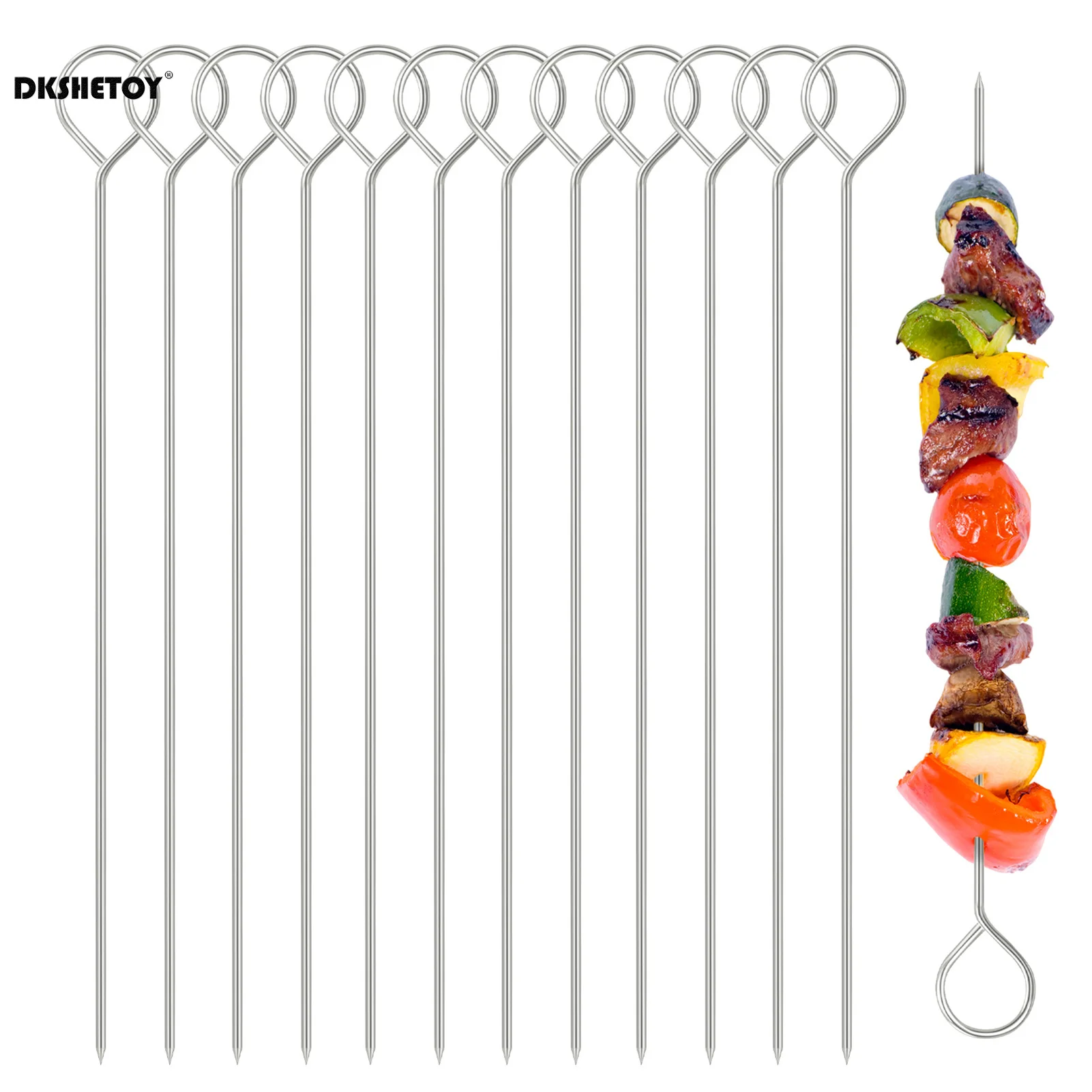 20 cm BBQ Grill Spieße Nadel Clip Utensil Gabel Eisen Outdoor Reisen Werkzeuge hohe temperatur widerstand BBQ Zubehör Image