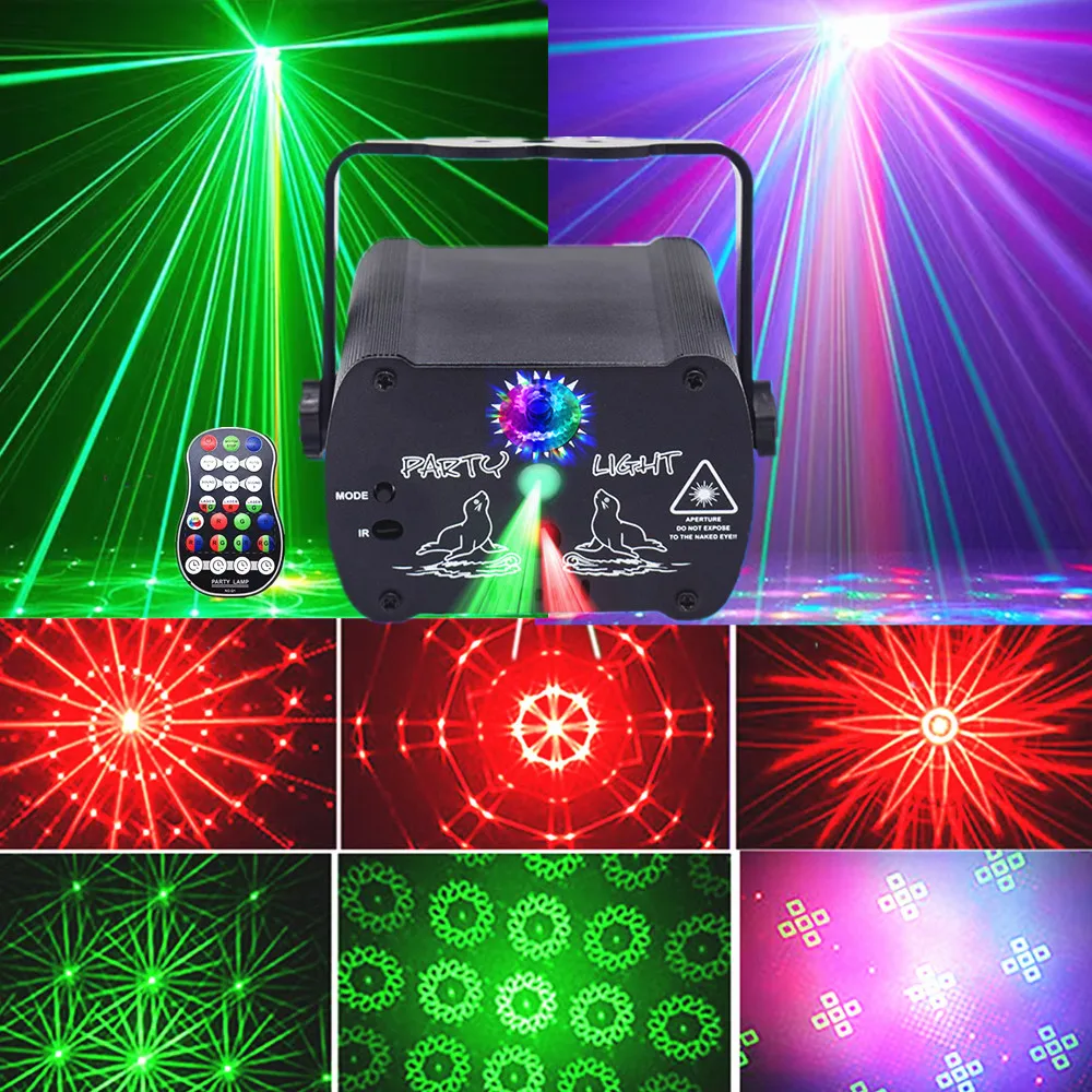 DJ Disco Bühnen-Partybeleuchtung, Laser-Licht RGB Blitz-Stroboskop-Projektor Dekorationen für Karaoke, Pub, KTV, Bar, Tanz, Geschenk, Geburtstag, Hochzeit Image