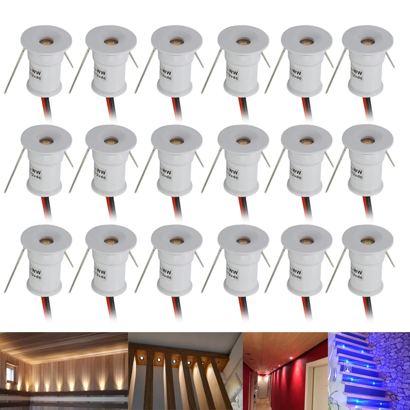 IP65 1W Mini LED Spot Licht DC12V Dimmbare Strahler Innen Decke Schlafzimmer Küche Focos Spot Licht Treppe Schrank downlight