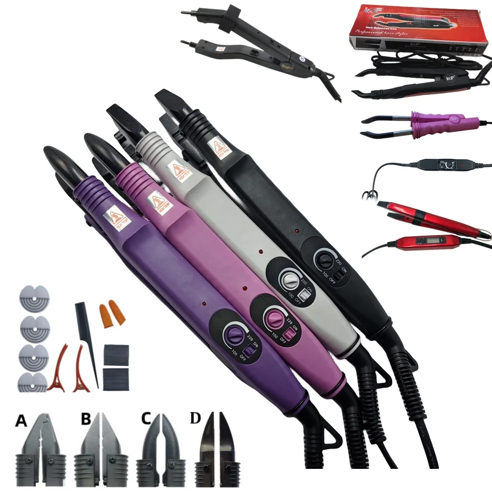 Loof Professional Neue einstellbare Temperatur 220 ℃ Smart Mini Heizspitze Haarverlängerung Zange Eisen, Fusion Keratin Bonding Tool Image