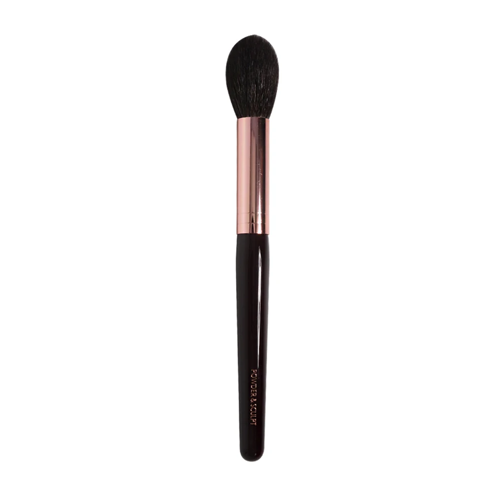 CT Brand Puder-Bildpinsel, hochwertiger Make-up-Pinsel aus Eichhörnchen- und Ziegenhaar, weicher, konischer Highlighter-Puder-Make-up-Pinsel mit Box Image