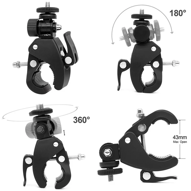 Universal 360 Grad Rotierenden 1/4 Kamera DV Fahrrad Lenker Klemme Halterung Stativ Schraube Clip Für Sport Kamera GOPRO Image