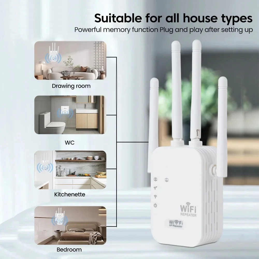 Dual-Band Extender 5G WiFi Wireless 2,4G WiFi Repeater Wifi Signal Booster 802,11 bgn Gigabit EU UNS Stecker WiFi Verstärker WPS Rout Image