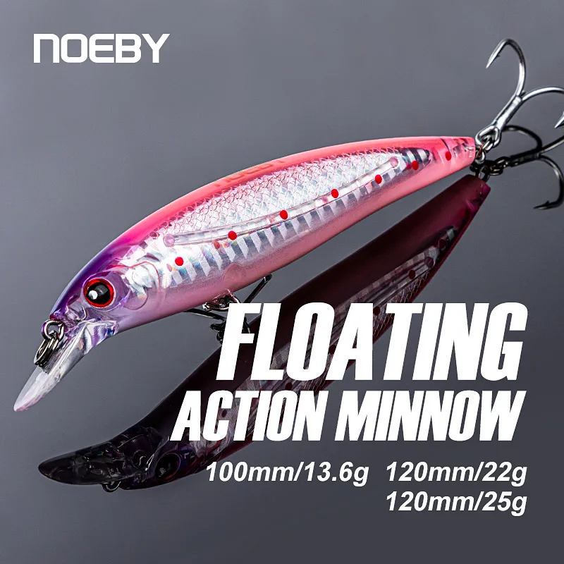 Noeby 100mmm 14g 120mm 22g Jerkbait Angelköder Schwimmende Minnow Long Cast Wobbler Künstlicher Köder für Barsch Meeresangelköder Image