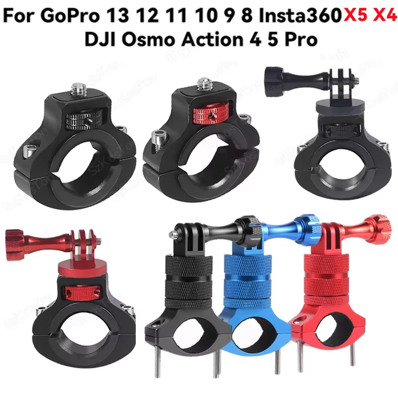 1/4 Schraube Metall Radfahren Fahrrad Halterung Motorrad Lenker Halter für GoPro 13 12 11 10 9 8 Insta360 X5 X4 DJI Osmo Action 5 Pro 4 Image