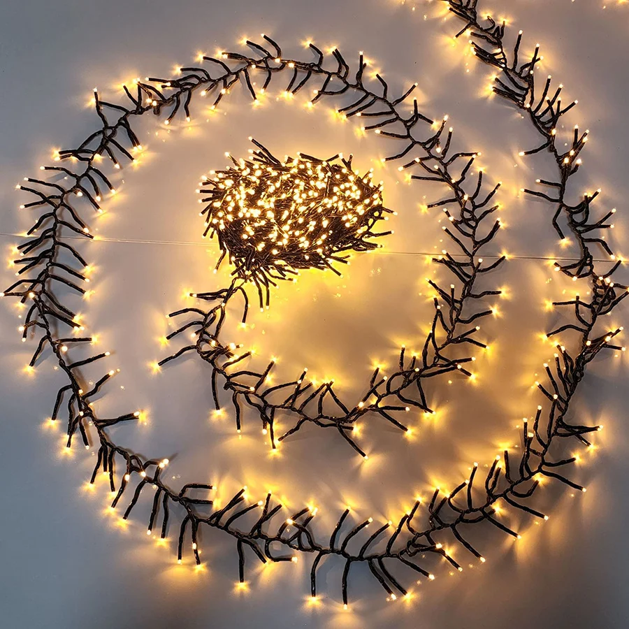 10M/20M/30M Weihnachtsgirlande Lichterkette für Außen 8 Modi Wasserdichte Feenlichter für Garten Party Hochzeit Neujahrs-Dekoration