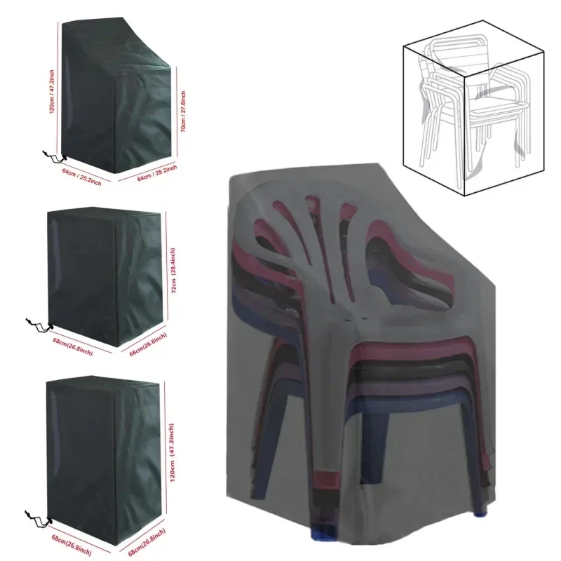 1PC Gestapelt Stuhl Staub Abdeckung Lagerung Tasche Outdoor Garten Möbel Schutz Hohe Qualität Wasserdicht Staubdicht Stuhl Organizer