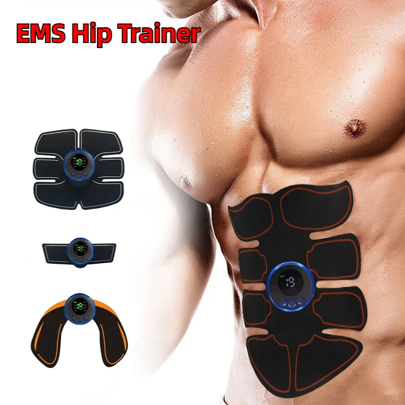 Elektrischer Muskelstimulator EMS Wireless Gesäß Hüfttrainer Bauch ABS Stimulator Fitness Körper Abnehmen Massagegerät Image