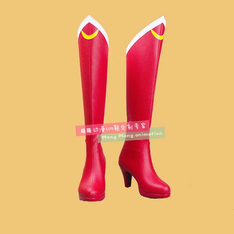 Japanische Anime Sailor Moon Rot stiefel Sailor Moon Tsukino Usagi Cosplay schuhe Comic Kostüm Stiefel große größe