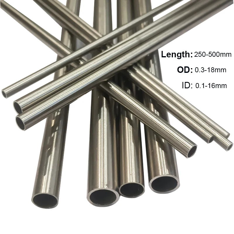 Rundes, nahtloses, gerades Kapillarrohr aus Edelstahl 304, 4 x 2 mm, 8 x 6 mm, 13 x 11 mm, 14 x 12 mm, 10 x 8 mm, 16 x 14 mm, 18 x 16 mm, 250 mm/500 mm lang Image