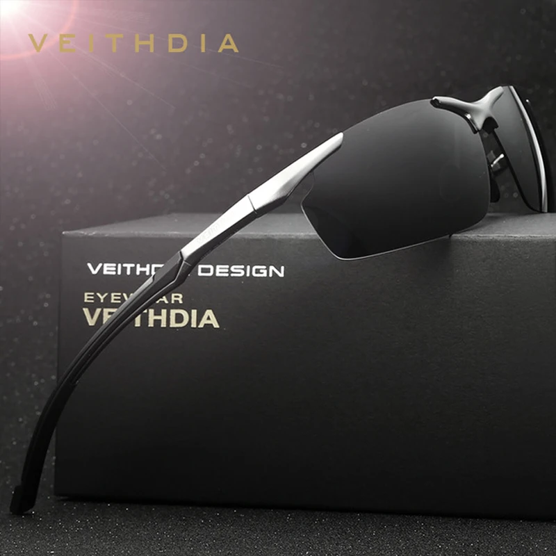 VEITHDIA Marke Designer männer Sonnenbrille Aluminium Magnesium Polarisierte UV400 Sonnenbrille Radfahren Sport Männlich Outdoor Brillen 6592 Image
