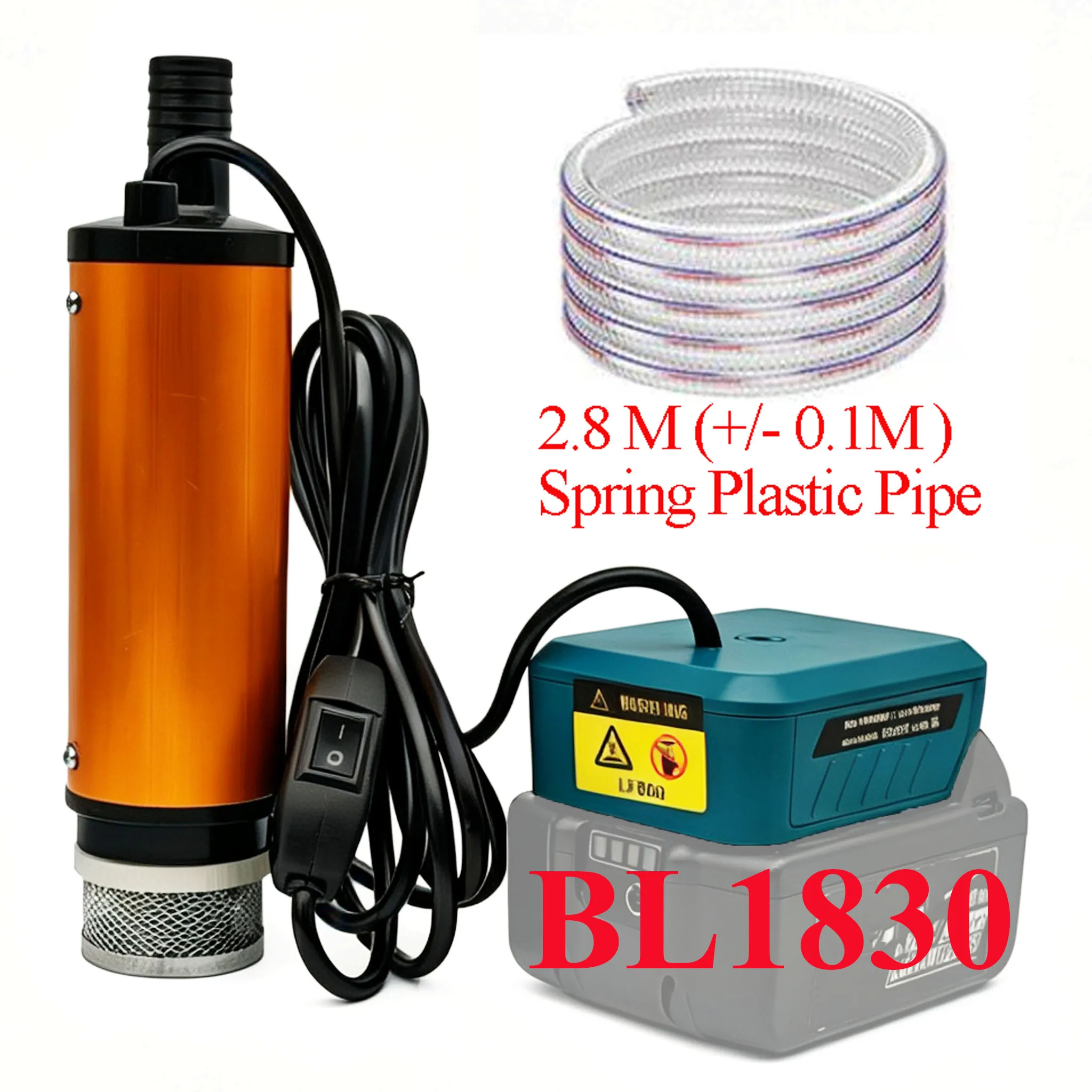 Tragbare Saugwasserpumpe Ölbrunnenmaschine Entwässerungspumpe für Makita für Dewalt für Milwaukee für Bosch 18V Lithium-Ionen-Akku Image