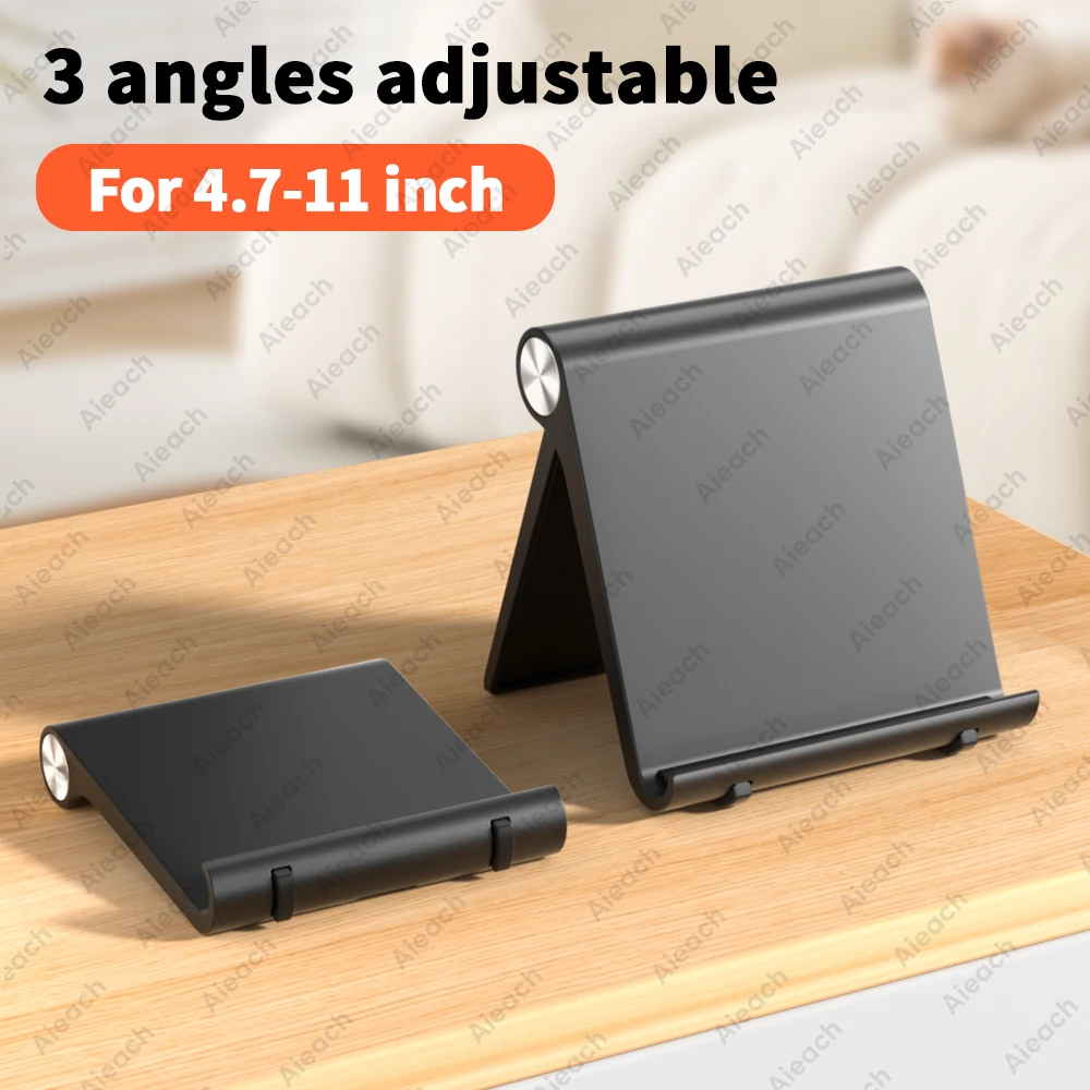Verstellbarer, zusammenklappbarer Tablet-Ständer für iPad 7,9 bis 11 Zoll, Xiaomi Samsung Tablet-Halterung, Handy-Desktop-Unterstützung Image